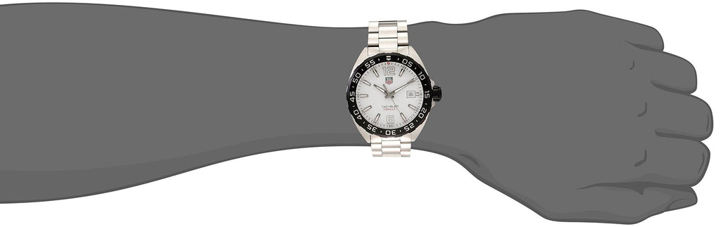 Buy Shop Tag Heuer Formula 1 White Dial Silver Steel Strap Watch for Men - WAZ1111.BA0875 USA Online