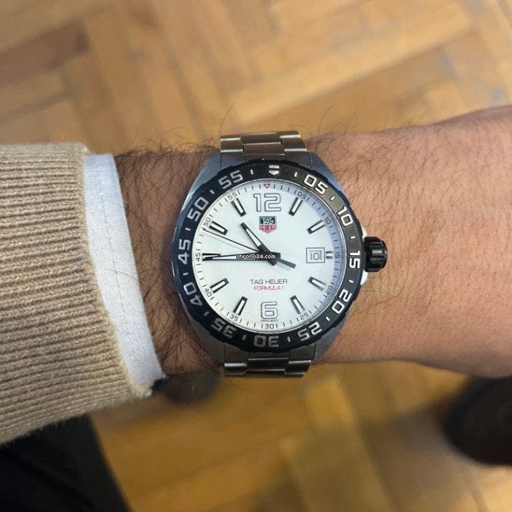 Buy Shop Tag Heuer Formula 1 White Dial Silver Steel Strap Watch for Men - WAZ1111.BA0875 USA Online