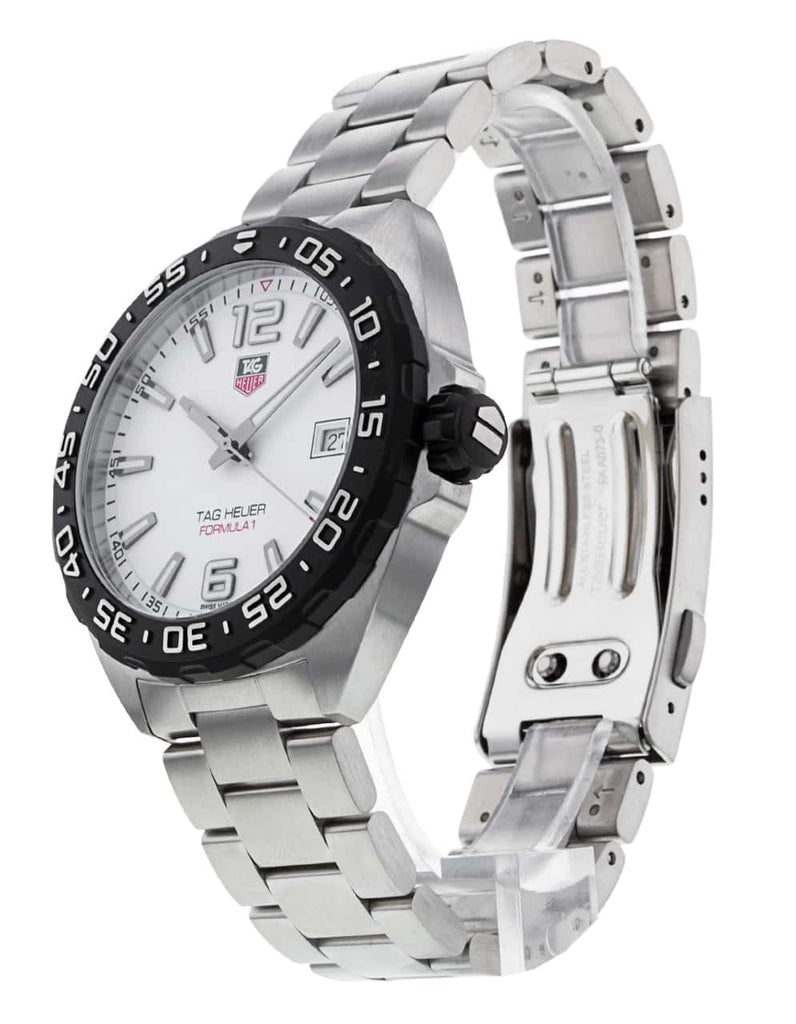 Buy Shop Tag Heuer Formula 1 White Dial Silver Steel Strap Watch for Men - WAZ1111.BA0875 USA Online