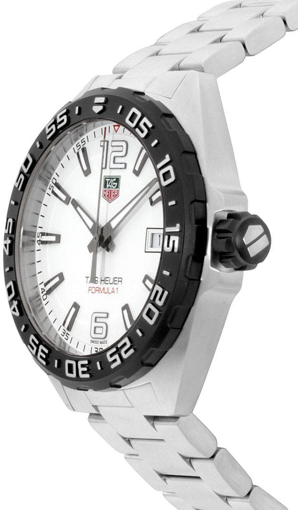 Buy Shop Tag Heuer Formula 1 White Dial Silver Steel Strap Watch for Men - WAZ1111.BA0875 USA Online