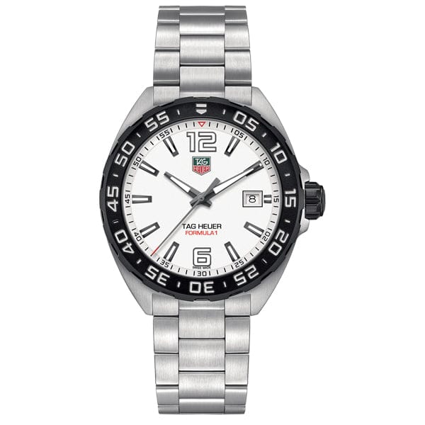 Buy Shop Tag Heuer Formula 1 White Dial Silver Steel Strap Watch for Men - WAZ1111.BA0875 USA Online