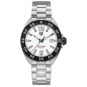 Buy Shop Tag Heuer Formula 1 White Dial Silver Steel Strap Watch for Men - WAZ1111.BA0875 USA Online