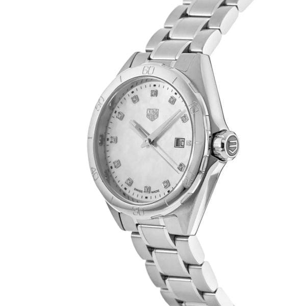Buy Shop Tag Heuer Formula 1 White Mother of Pearl Dial Silver Steel Strap Watch for Women - WBJ1319.BA0666 USA Online