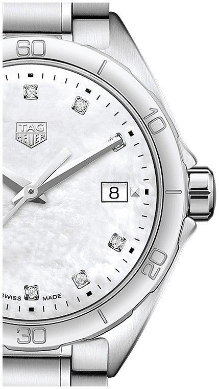 Buy Shop Tag Heuer Formula 1 White Mother of Pearl Dial Silver Steel Strap Watch for Women - WBJ1319.BA0666 USA Online