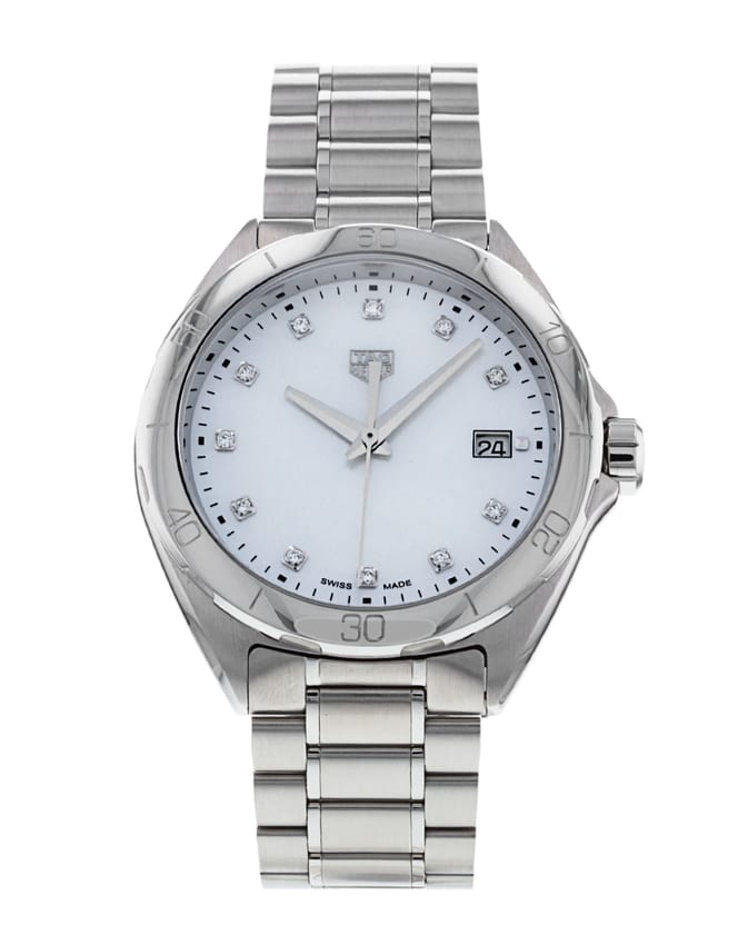 Buy Shop Tag Heuer Formula 1 White Mother of Pearl Dial Silver Steel Strap Watch for Women - WBJ1319.BA0666 USA Online