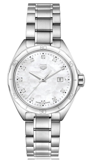 Buy Shop Tag Heuer Formula 1 White Mother of Pearl Dial Silver Steel Strap Watch for Women - WBJ1319.BA0666 USA Online