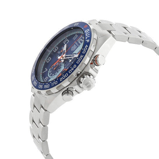 Buy Shop Tag Heuer Formula 1 Gulf Edition Chronograph Blue Dial Silver Steel Strap Watch for Men - CAZ101AT.BA0842 USA Online