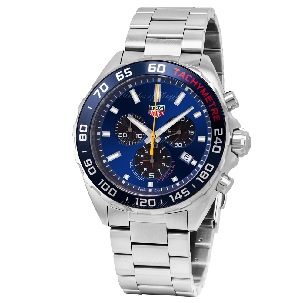 Buy Shop Tag Heuer Formula 1 Red Bull Racing Chronograph Blue Dial Silver Steel Strap Watch for Men - CAZ101AK.BA0842 USA Online