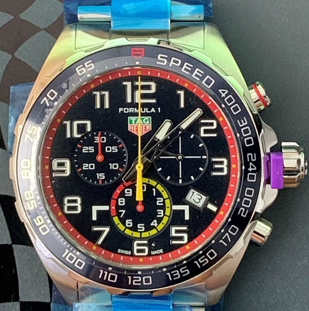Buy Shop Tag Heuer Formula 1 x Red Bull Racing Chronograph Blue Dial Silver Steel Strap Watch for Men - CAZ101AL.BA0842 USA Online