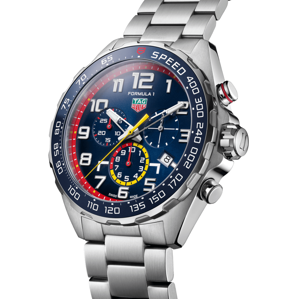 Buy Shop Tag Heuer Formula 1 x Red Bull Racing Chronograph Blue Dial Silver Steel Strap Watch for Men - CAZ101AL.BA0842 USA Online