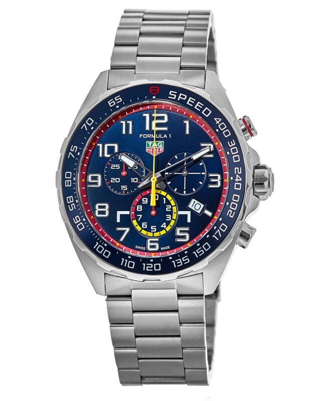 Buy Shop Tag Heuer Formula 1 x Red Bull Racing Chronograph Blue Dial Silver Steel Strap Watch for Men - CAZ101AL.BA0842 USA Online