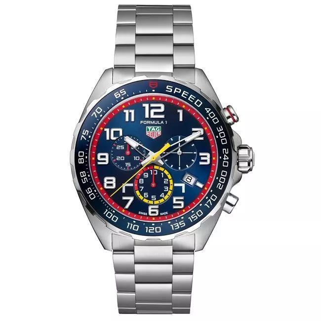 Buy Shop Tag Heuer Formula 1 x Red Bull Racing Chronograph Blue Dial Silver Steel Strap Watch for Men - CAZ101AL.BA0842 USA Online