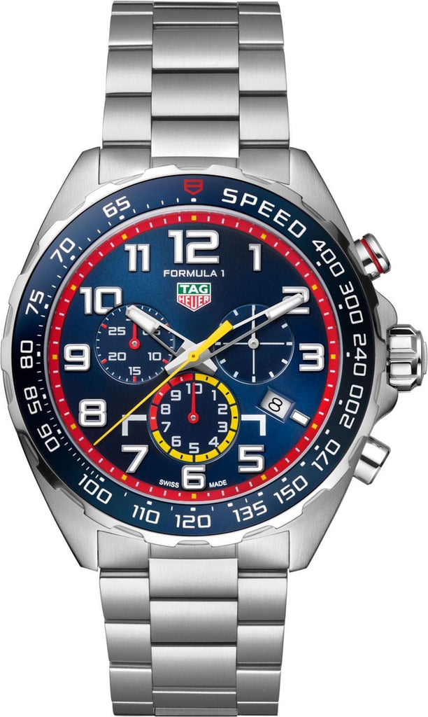 Buy Shop Tag Heuer Formula 1 x Red Bull Racing Chronograph Blue Dial Silver Steel Strap Watch for Men - CAZ101AL.BA0842 USA Online