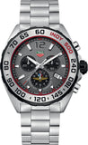 Tag Heuer Formula 1 Chronograph Indy 500 Special Edition Grey Dial Silver Steel Strap Watch for Men - CAZ1016.EB0058