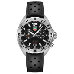 Buy Shop Tag Heuer Formula 1 Alarm Quartz Black Dial Black Rubber Strap Watch for Men - WAZ111A.FT8023 USA Online