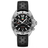 Buy Shop Tag Heuer Formula 1 Alarm Quartz Black Dial Black Rubber Strap Watch for Men - WAZ111A.FT8023 USA Online