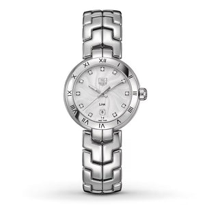 Buy Shop Tag Heuer Link Diamonds Mother of Pearl Dial Silver Steel Strap Watch for Women - WAT1411.BA0954 USA Online