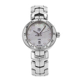 Buy Shop Tag Heuer Link Diamonds Mother of Pearl Dial Silver Steel Strap Watch for Women - WAT1417.BA0954 USA Online