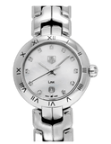 Buy Shop Tag Heuer Link Diamonds Mother of Pearl Dial Silver Steel Strap Watch for Women - WAT1417.BA0954 USA Online