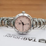Buy Shop Tag Heuer Link Diamonds Pink Dial Silver Steel Strap Watch for Women - WAT1415.BA0954 USA Online