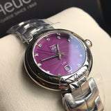 Buy Shop Tag Heuer Link Diamonds Purple Dial Silver Steel Strap Watch for Women - WAT1418.BA0954 USA Online