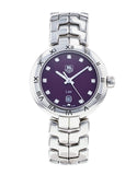Buy Shop Tag Heuer Link Diamonds Purple Dial Silver Steel Strap Watch for Women - WAT1418.BA0954 USA Online