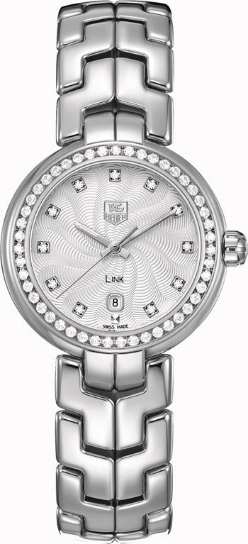 Buy Shop Tag Heuer Link Diamonds Silver Dial Silver Steel Strap Watch for Women - WAT1414.BA0954 USA Online