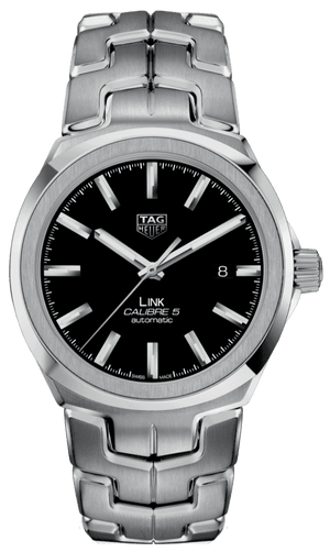 Buy Shop Tag Heuer Link Quartz Black Dial Silver Steel Strap Watch for Women - WBC2110.BA0603 USA Online