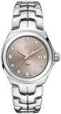 Buy Shop Tag Heuer Link Quartz Brown Dial Silver Steel Strap Watch for Women - WBC131E.BA0649 USA Online