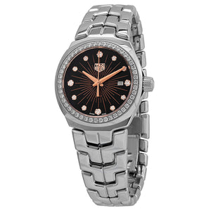 Buy Shop Tag Heuer Link Quartz Diamonds Black Dial Silver Steel Strap Watch for Men - WBC131G.BA0649 USA Online