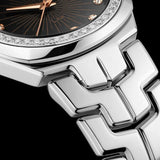 Buy Shop Tag Heuer Link Quartz Diamonds Black Dial Silver Steel Strap Watch for Men - WBC131G.BA0649 USA Online