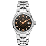 Buy Shop Tag Heuer Link Quartz Diamonds Black Dial Silver Steel Strap Watch for Men - WBC131G.BA0649 USA Online