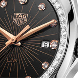 Buy Shop Tag Heuer Link Quartz Diamonds Black Dial Silver Steel Strap Watch for Men - WBC131G.BA0649 USA Online