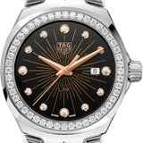 Buy Shop Tag Heuer Link Quartz Diamonds Black Dial Silver Steel Strap Watch for Men - WBC131G.BA0649 USA Online