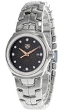 Buy Shop Tag Heuer Link Quartz Diamonds Black Dial Silver Steel Strap Watch for Men - WBC131G.BA0649 USA Online