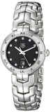 Buy Shop Tag Heuer Link Quartz Diamonds Black Dial Silver Steel Strap Watch for Women - WAT1410.BA0954 USA Online