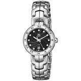 Buy Shop Tag Heuer Link Quartz Diamonds Black Dial Silver Steel Strap Watch for Women - WAT1410.BA0954 USA Online