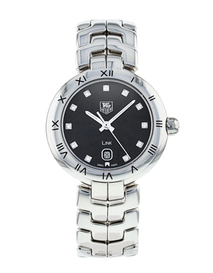 Buy Shop Tag Heuer Link Quartz Diamonds Black Dial Silver Steel Strap Watch for Women - WAT1410.BA0954 USA Online