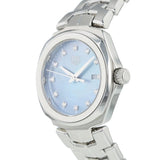Buy Shop Tag Heuer Link Quartz Diamonds Blue Mother of Pearl Dial Silver Steel Strap Watch for Women - WBC1313.BA0600 USA Online