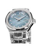Buy Shop Tag Heuer Link Quartz Diamonds Blue Mother of Pearl Dial Silver Steel Strap Watch for Women - WBC1313.BA0600 USA Online