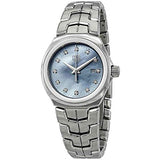 Buy Shop Tag Heuer Link Quartz Diamonds Blue Mother of Pearl Dial Silver Steel Strap Watch for Women - WBC1313.BA0600 USA Online