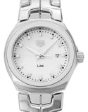 Buy Shop Tag Heuer Link Quartz Diamonds Mother of Pearl Dial Silver Steel Strap Watch for Women - WBC1312.BA0600 USA Online