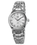 Buy Shop Tag Heuer Link Quartz Diamonds Mother of Pearl Dial Silver Steel Strap Watch for Women - WBC1312.BA0600 USA Online