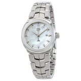 Buy Shop Tag Heuer Link Quartz Diamonds Mother of Pearl Dial Silver Steel Strap Watch for Women - WBC1312.BA0600 USA Online