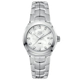Buy Shop Tag Heuer Link Quartz Diamonds Mother of Pearl Dial Silver Steel Strap Watch for Women - WBC1312.BA0600 USA Online
