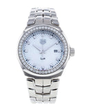 Buy Shop Tag Heuer Link Quartz Diamonds Mother of Pearl Dial Silver Steel Strap Watch for Women - WBC1316.BA0600 USA Online