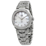 Buy Shop Tag Heuer Link Quartz Diamonds Mother of Pearl Dial Silver Steel Strap Watch for Women - WBC1316.BA0600 USA Online