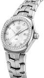 Buy Shop Tag Heuer Link Quartz Diamonds Mother of Pearl Dial Silver Steel Strap Watch for Women - WBC1316.BA0600 USA Online