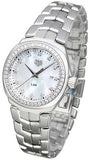 Buy Shop Tag Heuer Link Quartz Diamonds Mother of Pearl Dial Silver Steel Strap Watch for Women - WBC1316.BA0600 USA Online