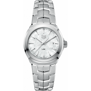 Buy Shop Tag Heuer Link Quartz Mother of Pearl Dial Silver Steel Strap Watch for Women - WBC1310.BA0600 USA Online